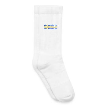 SÖDERTÄLJE - Suède - Drapeau suédois - Chaussettes de tennis bio enfant - blanc - Droite