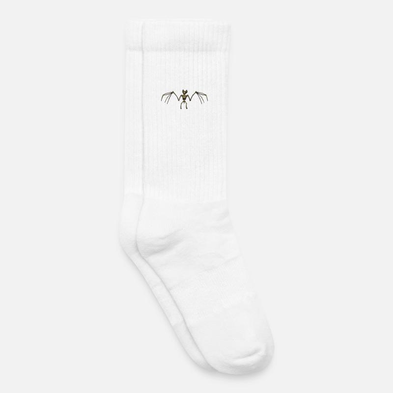 Skelett Dämon mit Flügeln - Kinder Tennissocken - Weiß