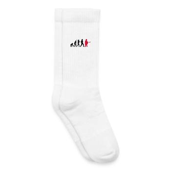 Évolution de la restauration rapide - Chaussettes de tennis bio enfant - blanc - Droite