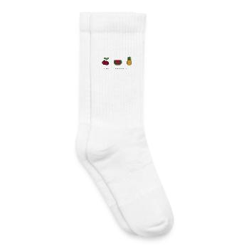 La vie est fructueuse - Chaussettes de tennis bio enfant - blanc - Droite
