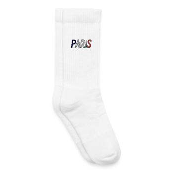 Paris Silhouette mit Eiffelturm Farbenspiel - Kinder Tennissocken - Weiß - Rechts