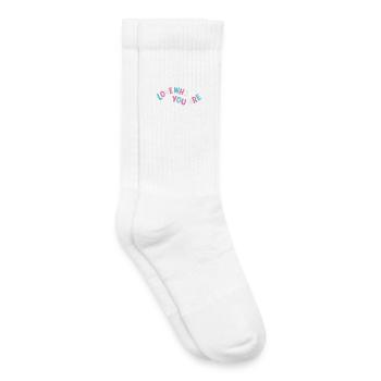 Transgenseur. Aimez qui vous êtes - Chaussettes de tennis bio enfant - blanc - Droite