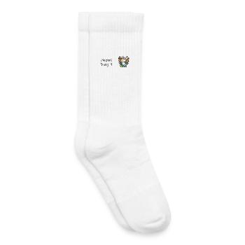 No plan? Wing it! Winged Unicorn Cat (colorful) - Kids Tennis Socks - white - Right