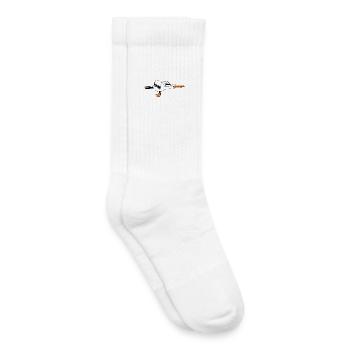 Happy Stork – Birth Coming - Kids Tennis Socks - white - Right