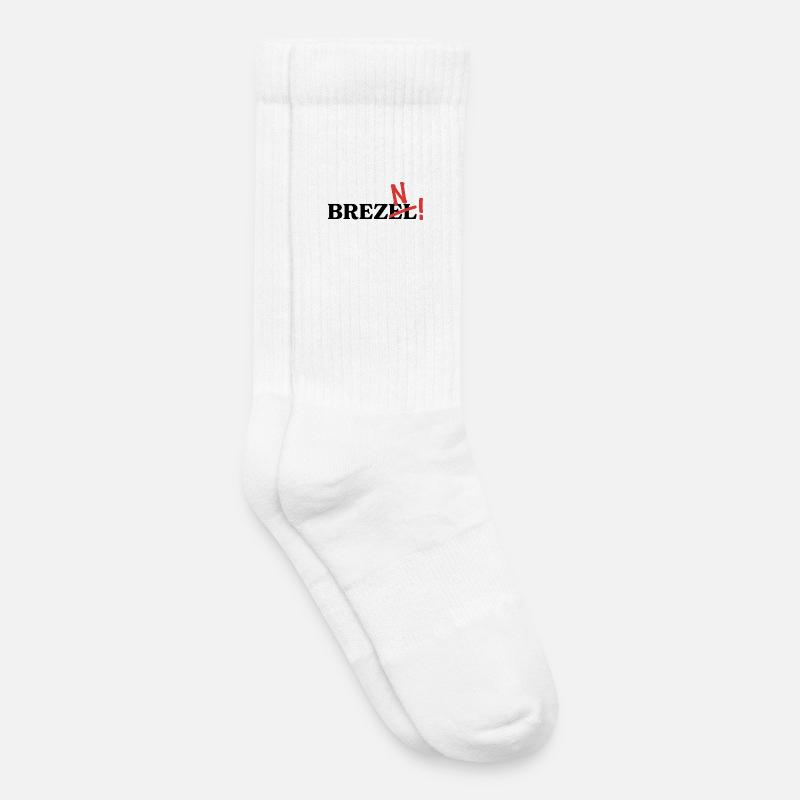 Es heißt Brezn! - Kinder Tennissocken - Weiß