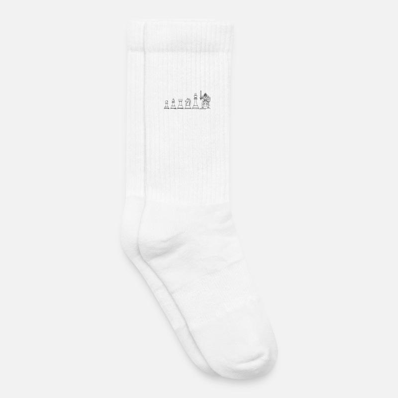 Spielfigur Brettspiel Evolution: Lustiges Design - Kinder Tennissocken - Weiß