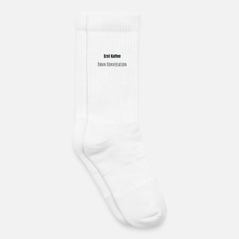 Erst Kaffee bitte - Kinder Tennissocken - Weiß