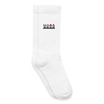 Dachs Weihnachtsmann Weihnachtsbeleuchtung - Kinder Tennissocken - Weiß - Rechts
