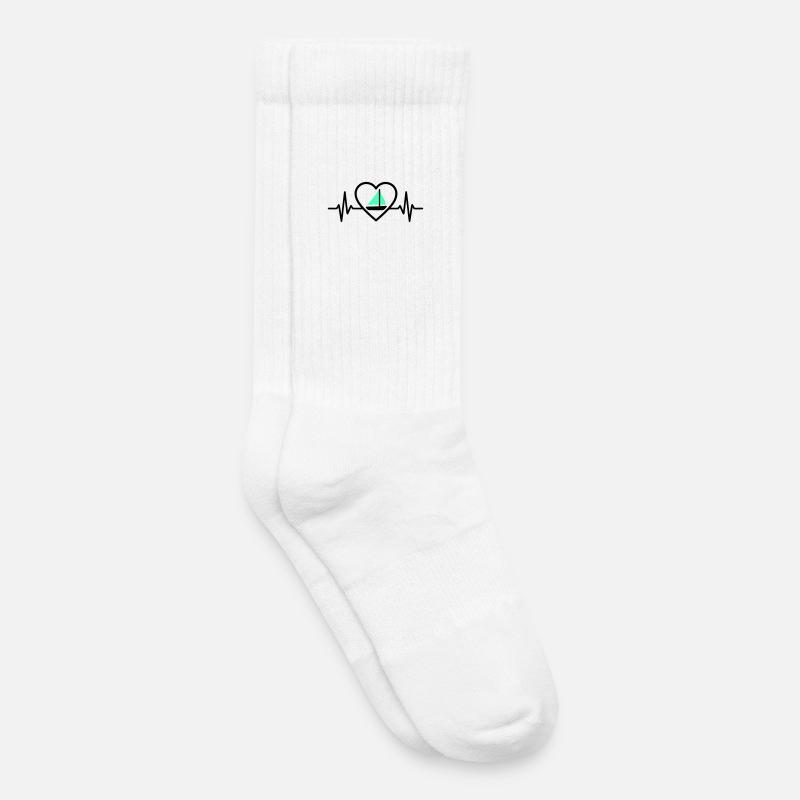 Herz Segeln – Leidenschaft Boot - Kinder Tennissocken - Weiß