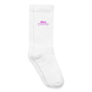 Texte de la bulle de délice - Chaussettes de tennis bio enfant - blanc - Droite