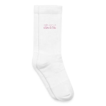 Sale Conne et Fière de l'être Cadeau Filles Copine - Kids Tennis Socks - white - Right