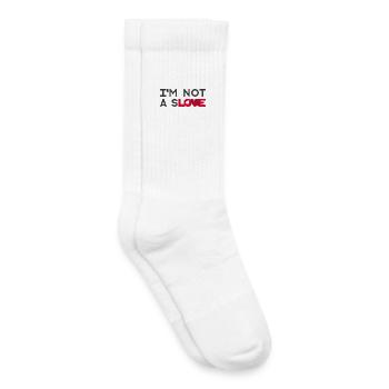 ICH BIN KEIN SLOVE – lass uns reden. - Kinder Tennissocken - Weiß - Rechts