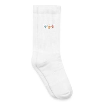 Violine Herzschlag Geige Violinist Geiger Geigen - Kinder Tennissocken - Weiß - Rechts