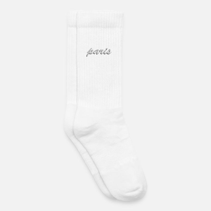 Paris Champ de Mars Vintage Script - Kinder Tennissocken - Weiß