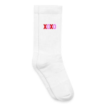 XOXO Love Valentine Textdesign - Kinder Tennissocken - Weiß - Rechts