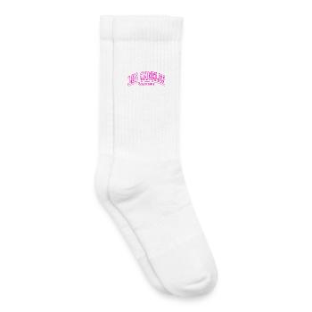 Lettrage rose néon de Los Angeles - Chaussettes de tennis bio enfant - blanc - Droite
