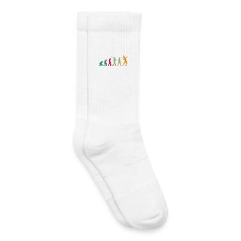 Tennis Evolution Rétro - Chaussettes de tennis bio enfant - blanc - Droite