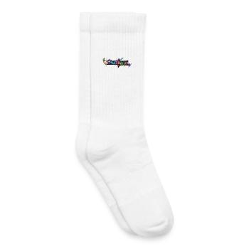 Colorful Notes Music Watercolor - Kids Tennis Socks - white - Right
