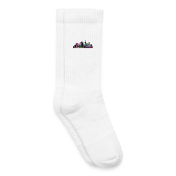 Newcastle City Skyline Tyne Bridge Moderne Kunst - Kinder Tennissocken - Weiß - Rechts