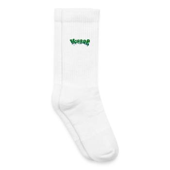 Horror Blue Green Drops - Kids Tennis Socks - white - Right