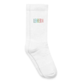 Lehrerin mit Herz Geschenk - Kinder Tennissocken - Weiß - Rechts
