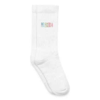 Aidant au design du cœur - Chaussettes de tennis bio enfant - blanc - Droite