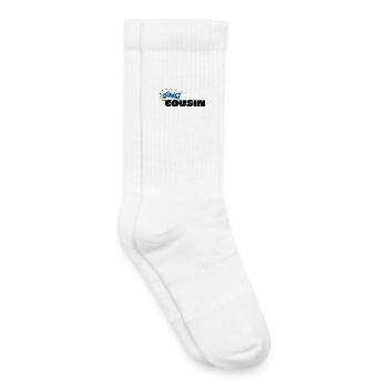 Lettrage de cousin cool pour le cousin cool - Chaussettes de tennis bio enfant - blanc - Droite