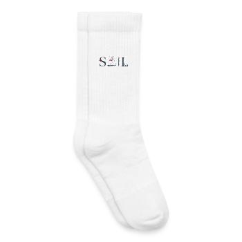 SAIL – Maritimes Typografie Design - Kinder Tennissocken - Weiß - Rechts