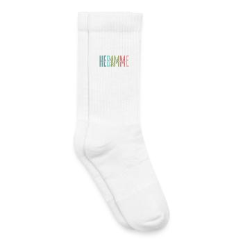 Midwife with heart design - Kids Tennis Socks - white - Right