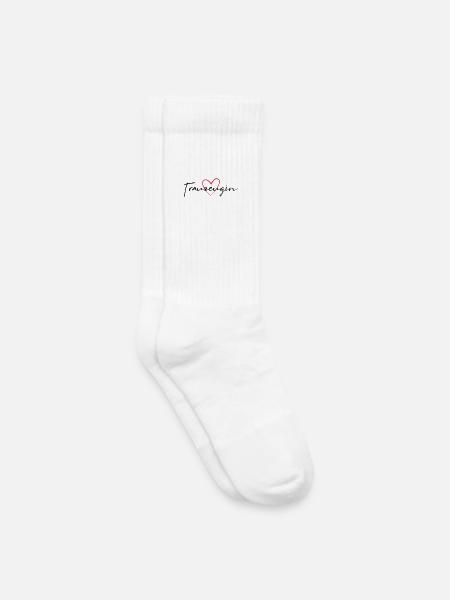 Trauzeugin Herz Junggesellinnenabschied - Kinder Tennissocken - Weiß