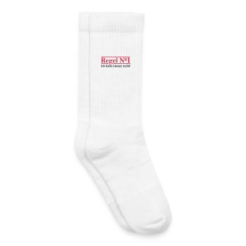 Règle n ° 1 j'ai toujours raison. - Chaussettes de tennis bio enfant - blanc - Droite