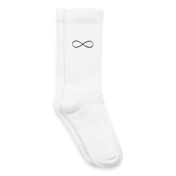Infinity Sign Family - Gift - Kids Tennis Socks - white - Right