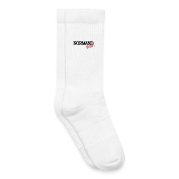 Normand de ouf (noir) - Chaussettes de tennis bio enfant - blanc - Droite
