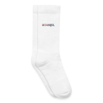 Istanbul Skyline Script Turkey - Kids Tennis Socks - white - Right
