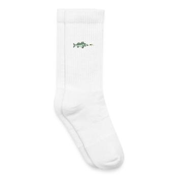 Zander jagt Kunstköder - Kinder Tennissocken - Weiß - Rechts