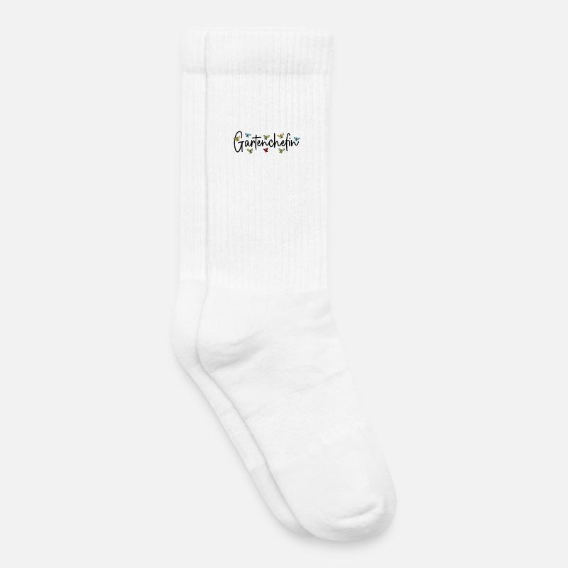 Garten Chefin Gärtnerin Gartenarbeit Gartenchefin - Kinder Tennissocken - Weiß