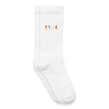 Fußballspieler Zeichnung - Kinder Tennissocken - Weiß - Rechts
