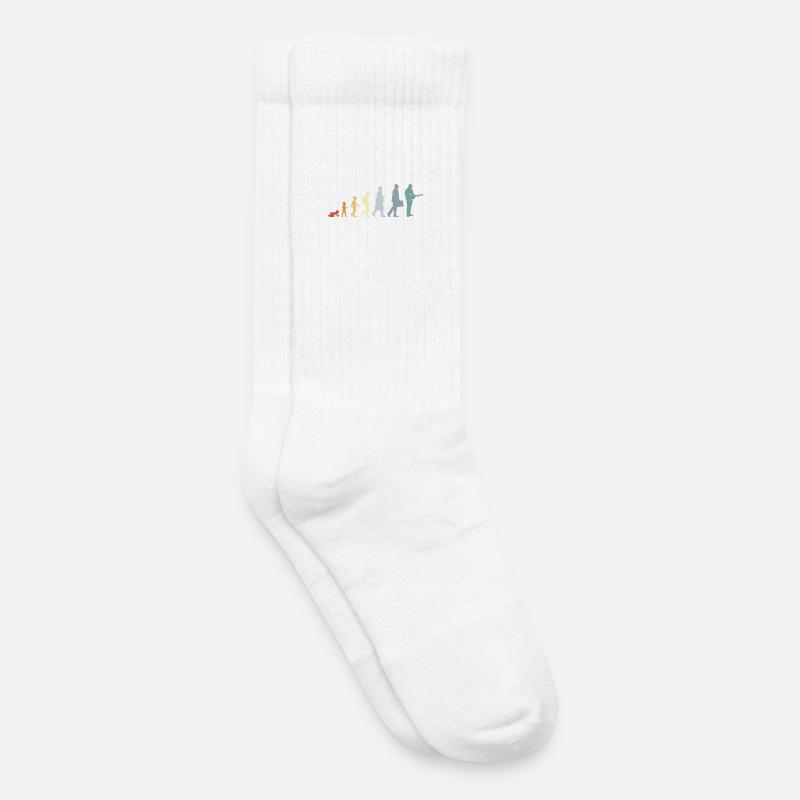 Gitarrist Evolution - Kinder Tennissocken - Weiß