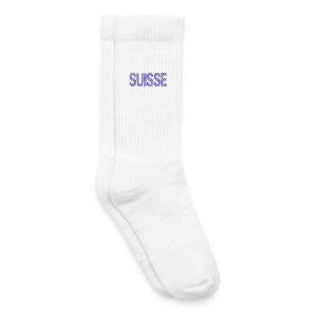 SUISSE. PAYS. GENEVE. SUISSE. HUMOUR. PAYS - Chaussettes de tennis bio enfant - blanc - Droite