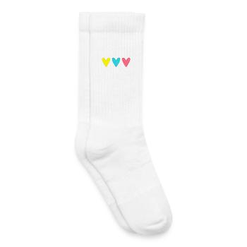 HERZ. VIELEN DANK. GELIEBTE. MEISTER. DANKE HERRIN. - Kinder Tennissocken - Weiß - Rechts