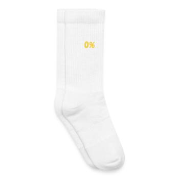 Geek 0% - Chaussettes de tennis bio enfant - blanc - Droite