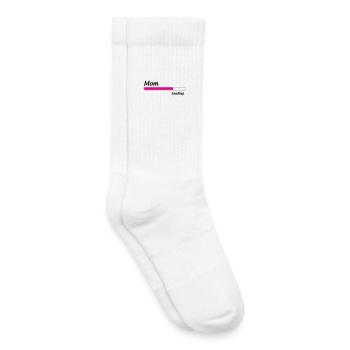 Maman loading... Please Wait - Future Mère - Chaussettes de tennis bio enfant - blanc - Droite