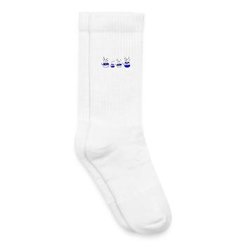 anniversaire. anniversaire décennie. humour. drôle - Chaussettes de tennis bio enfant - blanc - Droite