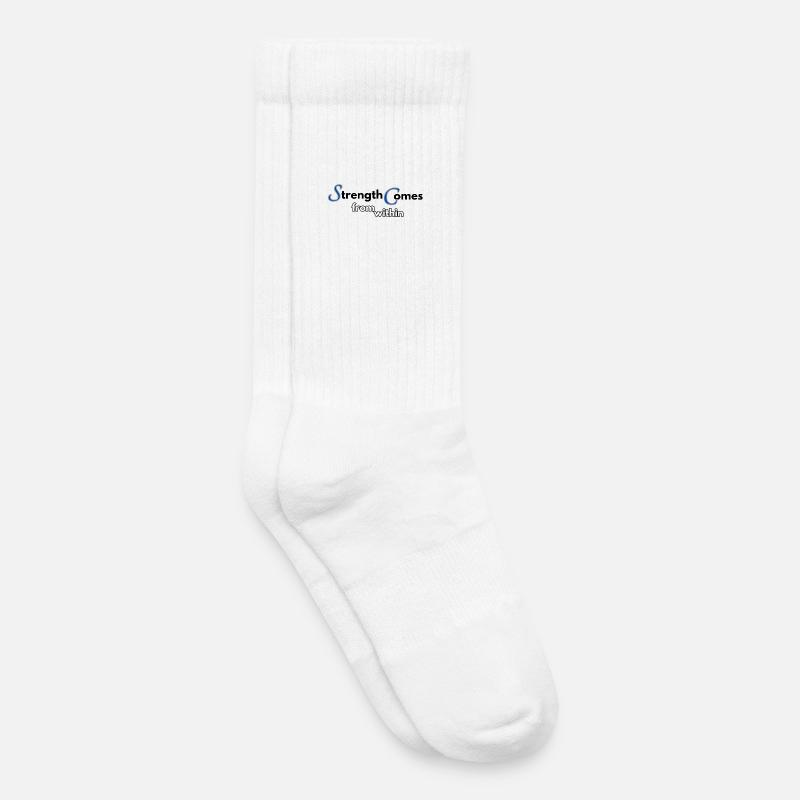 Strength comes from within - Kids Tennis Socks - white