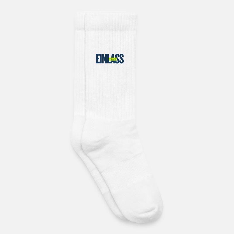 EINLASS Team - Personal - ORGA - Mitarbeiter Crew - Kinder Tennissocken - Weiß