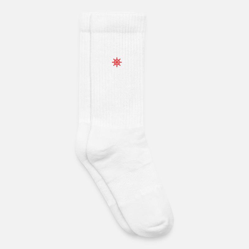 Segelboot Segelboot Skipper Boot - Kinder Tennissocken - Weiß