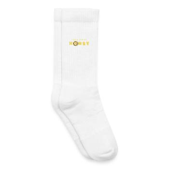 Honey and Bitcoin Design - Kids Tennis Socks - white - Right