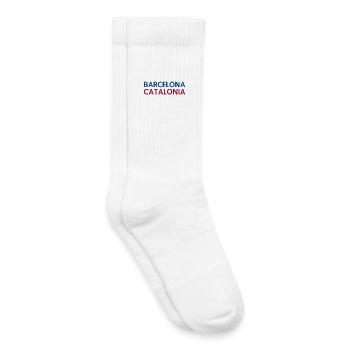 Barcelona – Catalonia Lyric Design - Kids Tennis Socks - white - Right