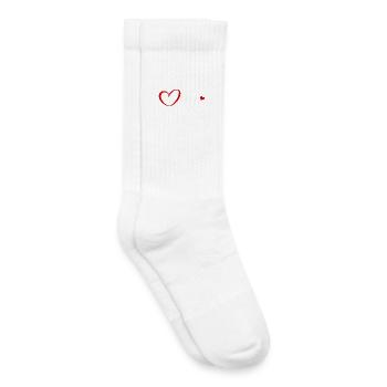 Herzschrift Omi . Oma - Kinder Tennissocken - Weiß - Rechts