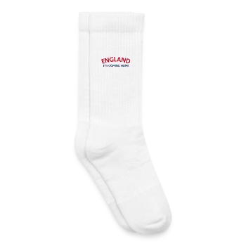 Bannière Angleterre : Il rentre à la maison - Chaussettes de tennis bio enfant - blanc - Droite